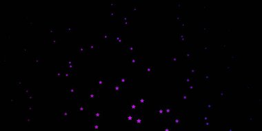 Koyu pembe, neon yıldızlı mavi vektör şablonu.