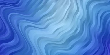 Açık Pembe, eğri çizgileri olan mavi vektör şablonu.