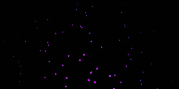 Tmavá Růžová Modrá Vektorová Šablona Neonovými Hvězdami — Stockový vektor