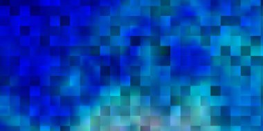 Çizgileri, dikdörtgenleri olan hafif BLUE vektör düzeni. Soyut tarzda dikdörtgenleri olan modern tasarım. İş broşürleri, broşürler için desen