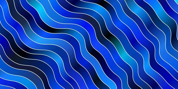 Fond Vectoriel Bleu Clair Avec Lignes Courbées — Image vectorielle