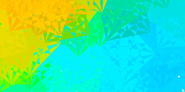 Синий Желтый Векторный Фон Треугольниками Великолепная Абстрактная Иллюстрация Треугольными Формами — стоковый вектор