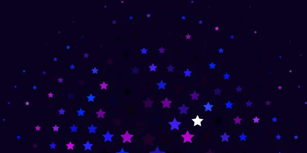 Hellrosa Blaues Vektormuster Mit Abstrakten Sternen — Stockvektor