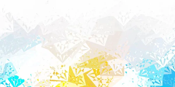 Hellblauer Gelber Vektorhintergrund Mit Dreiecken Kluge Abstrakte Illustration Mit Dreiecksformen — Stockvektor