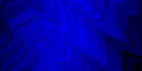 Fundo Vetorial Azul Escuro Com Linhas Curvas Ilustração Colorida Estilo — Vetor de Stock