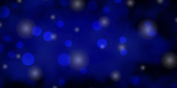 Modelo Vetor Blue Escuro Com Círculos Estrelas — Vetor de Stock