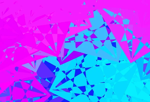 Hellrosa Blaues Vektorlayout Mit Dreiecksformen Dreiecksformen Mit Farbenfrohem Verlauf Abstrakten — Stockvektor