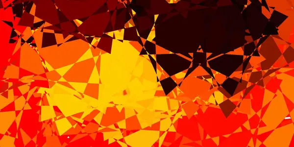 多角形のダークオレンジのベクトルパターン 三角形 線で抽象的なスタイルでシンプルなデザイン インスピラリオンのデザインを開始 — ストックベクタ