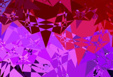 Açık mavi, rastgele üçgenli kırmızı vektör dokusu. Soyut tarzda, üçgen ve çizgilerle basit bir tasarım. Reklamlarınıza basit bir ekleme..