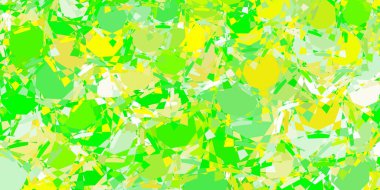 Açık yeşil, üçgen şekilli sarı vektör düzeni. Soyut renkli üçgen şekilli illüstrasyon. İniş sayfaları.