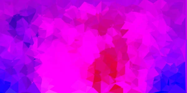 深紫色 粉红色矢量三角模板 现代抽象图解与多边形三角形 你的网络应用的墙纸 — 图库矢量图片