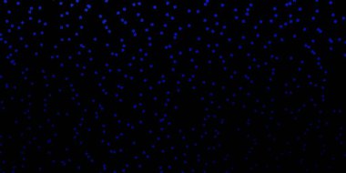 Parlak yıldızlı koyu mavi vektör düzeni. Soyut şablondaki yıldızlarla dekoratif illüstrasyon. Web siteleri, iniş sayfaları için desen.