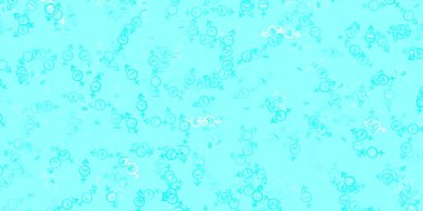 Kadın hakları sembollü açık yeşil vektör dokusu. Kadınların güç ve güç göstergelerini gösteren bir ilüzyon. Duvar kağıtları için zarif tasarım.