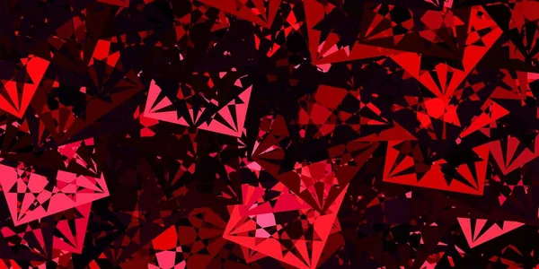 Hellrosa Roter Vektorhintergrund Mit Dreiecken Illustration Mit Abstrakten Bunten Dreiecksformen — Stockvektor