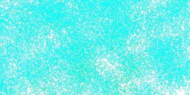 Eğimli çizgileri olan açık yeşil vektör arkaplan. Renkli çizgilerle dairesel çizimler. Broşürler, broşürler için desen.