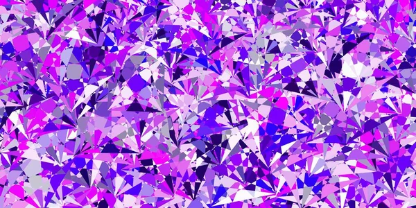 Layout Vetorial Roxo Claro Com Formas Triangulares Excelente Ilustração Abstrata — Vetor de Stock