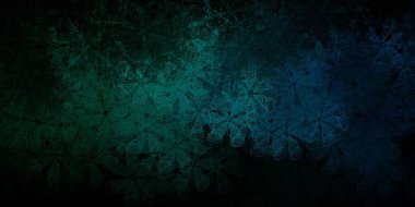 Koyu yeşil, noktalı sarı vektör arkaplan. Doğa tarzında renkli noktaları olan soyut illüstrasyon. Duvar kağıtları, perdeler için desen.