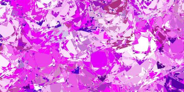 Üçgen formlu açık mor vektör düzeni. Üçgen şekilli, şekilli muhteşem soyut çizimler. Insperarion için tasarımı başlat.