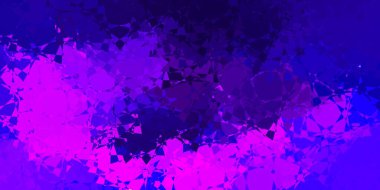 Üçgen formlu açık mor vektör düzeni. Üçgen şekilleri soyut bir şekilde renk değişimine sahiptir. Duvar kağıtları için desen.