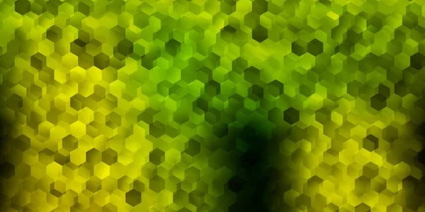Светло Зеленая Желтая Векторная Крышка Простыми Шестиугольниками Современная Абстрактная Иллюстрация — стоковый вектор
