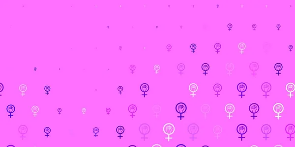 Luz Púrpura Plantilla Vectorial Rosa Con Signos Mujer Negocios Ilustración — Vector de stock