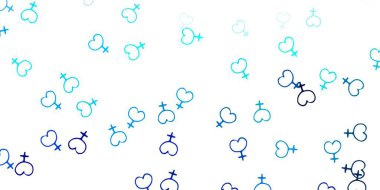 İş kadını işaretli hafif BLUE vektör şablonu. Kadın gücünün resmedildiği soyut bir çizim. Web siteniz için basit tasarım.