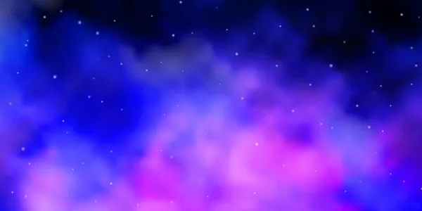 Ljusrosa Blå Vektor Layout Med Ljusa Stjärnor — Stock vektor
