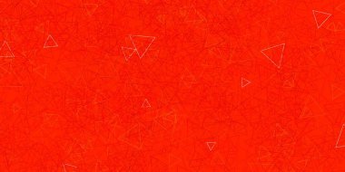 Çokgen formlu koyu turuncu vektör arkaplan. Soyut tarzda, üçgen ve çizgilerle basit bir tasarım. İniş sayfaları.