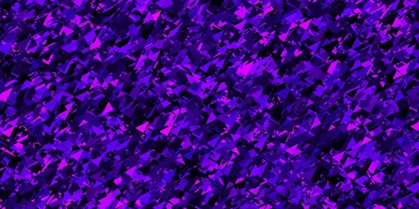 Çokgen şekilli koyu mor vektör deseni. Soyut renkli üçgen şekilli illüstrasyon. Reklamlar için şablon.