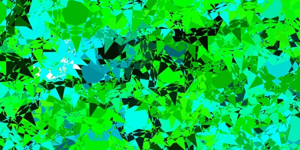 Hellblaue Grüne Vektorschablone Mit Dreiecksformen Webmaterialillustration Mit Bunten Abstrakten Dreiecken — Stockvektor