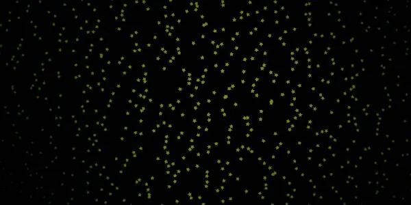 Темно Зеленый Желтый Векторный Узор Звездами Современная Геометрическая Абстрактная Иллюстрация — стоковый вектор