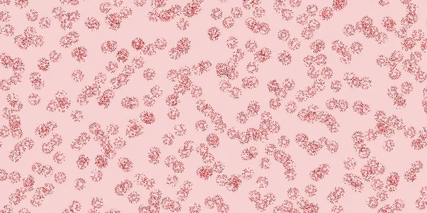 Modèle Gribouillage Vectoriel Rouge Clair Avec Des Fleurs Fleurs Abstraites — Image vectorielle