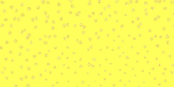 Világos Rózsaszín Sárga Vektor Firka Sablon Virágokkal Egyszerű Design Virágokkal — Stock Vector