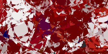 Üçgen şekilli açık kırmızı vektör şablonu. Renkli üçgenler aralığıyla soyut bir illüstrasyon. Duvar kağıtları için desen.