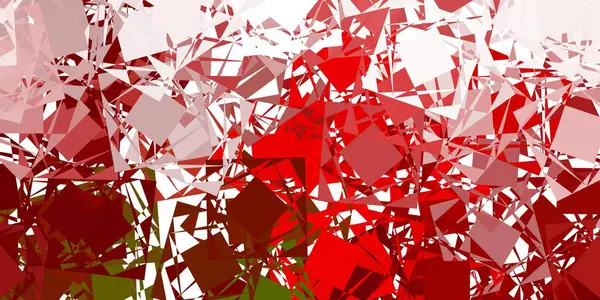 Hellgrüner Roter Vektorhintergrund Mit Dreiecken Linien Prächtige Abstrakte Illustration Mit — Stockvektor