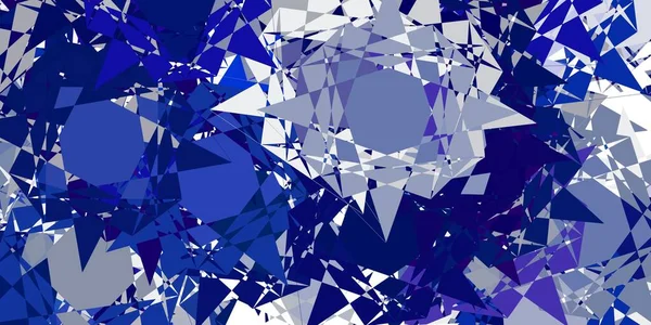 Световой Векторный Узор Синего Цвета Полигональными Вставками Треугольные Фигуры Красочным — стоковый вектор