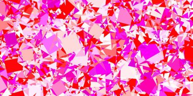 Açık mavi, çokgen şekilli kırmızı vektör deseni. Üçgen şekilli, şekilli muhteşem soyut çizimler. Duvar kağıtları için desen.