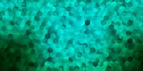Modèle Vectoriel Vert Clair Dans Style Hexagonal Fond Flou Créatif — Image vectorielle