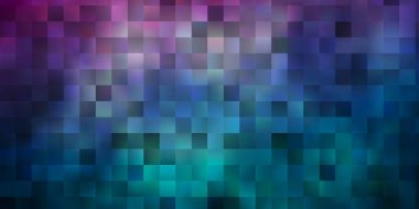 Koyu mavi, kırmızı vektör deseni kare şeklinde. Soyut tarzda dikdörtgenleri olan modern tasarım. İniş sayfası için modern şablon.