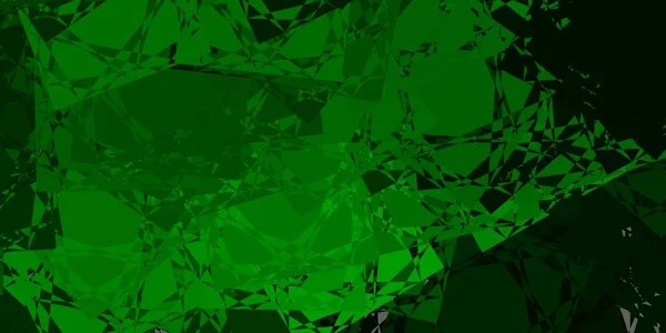 Textura Vetorial Verde Escuro Com Triângulos Aleatórios Ilustração Abstrata Magnífica — Vetor de Stock