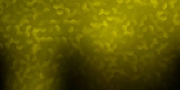 Tmavě Zelená Žlutá Vektorová Textura Barevnými Šestiúhelníky Inteligentní Abstraktní Ilustrace — Stockový vektor
