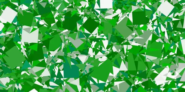 Textura Vectorial Verde Claro Con Triángulos Aleatorios Ilustración Material Web — Vector de stock