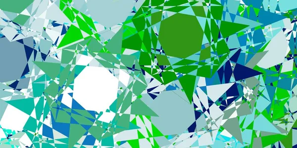 Modello Vettoriale Giallo Azzurro Con Forme Triangolo Magnifica Illustrazione Astratta — Vettoriale Stock