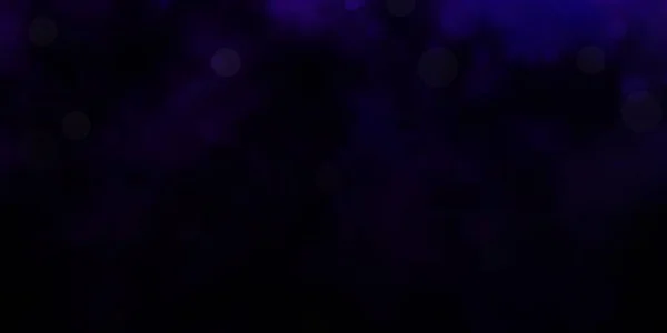 Dark Purple Vektor Hintergrund Mit Kreisen — Stockvektor