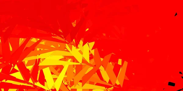 Rojo Claro Fondo Vectorial Amarillo Con Formas Poligonales Ilustración Abstracta — Vector de stock