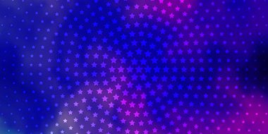 Açık Pembe, parlak yıldızlı Mavi vektör düzeni.