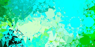 Açık mavi, sarı vektör arkaplan üçgenli, çizgili. Renkli üçgenler aralığıyla soyut bir illüstrasyon. Terfi modelleri.