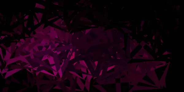 三角形の濃いピンクのベクトル背景 モダンなスタイルで三角形のフォームを持つスマート抽象的なイラスト 昇進のパターン — ストックベクタ
