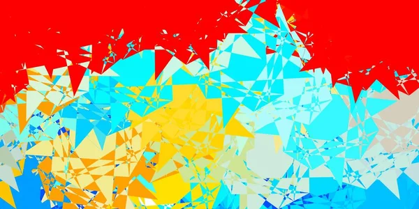 Hellblauer Roter Vektorhintergrund Mit Dreiecken Linien Prächtige Abstrakte Illustration Mit — Stockvektor