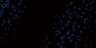 Daireli koyu mavi vektör deseni.